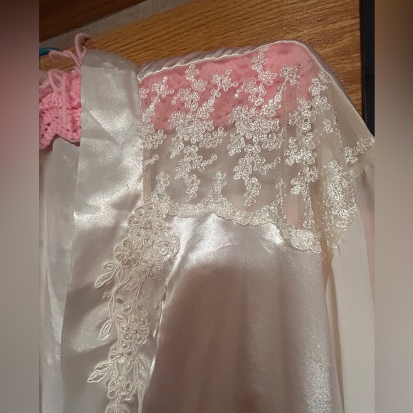 Vintage robe sateen cream large - Picture 2 of 11